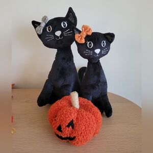 Candy Corn Lane Cat Pumpkin Plush
